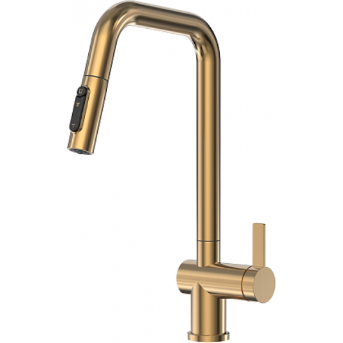 Смеситель для кухни GRANULA PF7273-D1,Gold золото/сатин PF7273-D1.Gold