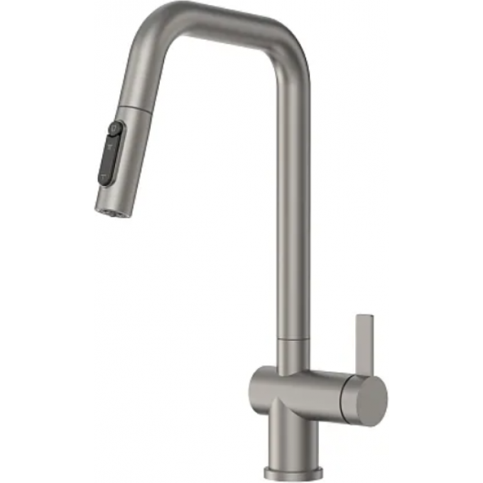 Смеситель кухонный GRANULA KS-7273 сталь матовая 7273 CTAL MATOBAYA